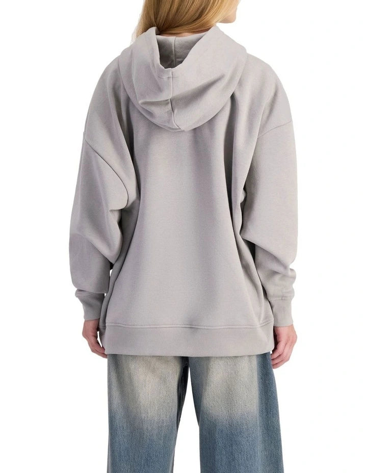 Side view Champion seamless rib mini crop in grey