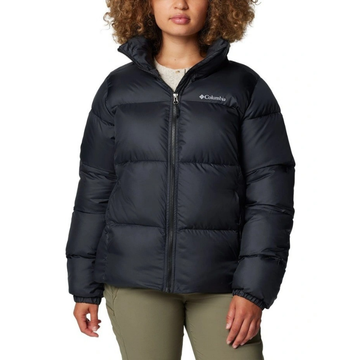 Columbia Puffect II Puffer Jacket in Black with water-resistant fabric, synthetic insulation, and zippered hand pockets