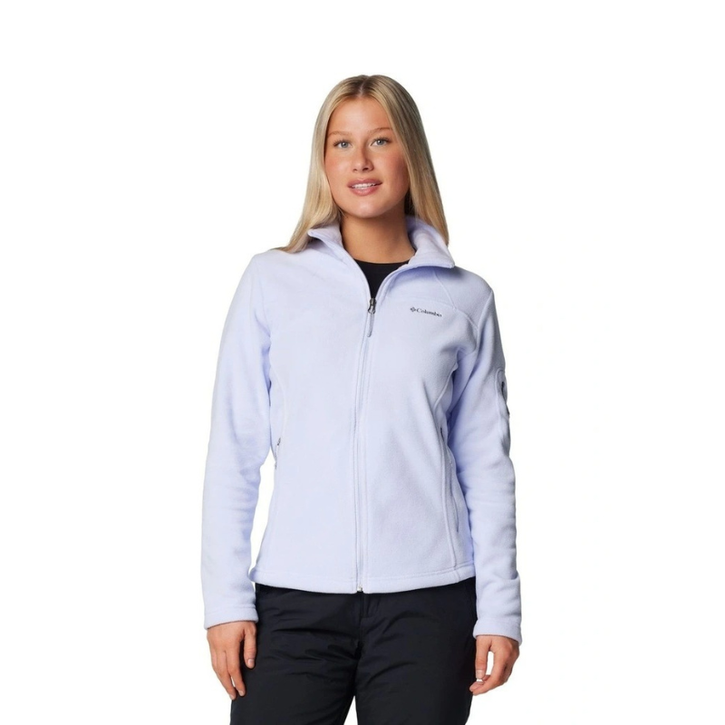 Columbia Fast Trek II Fleece Jacket in Blue with zippered hand pockets and cold-blocking collar