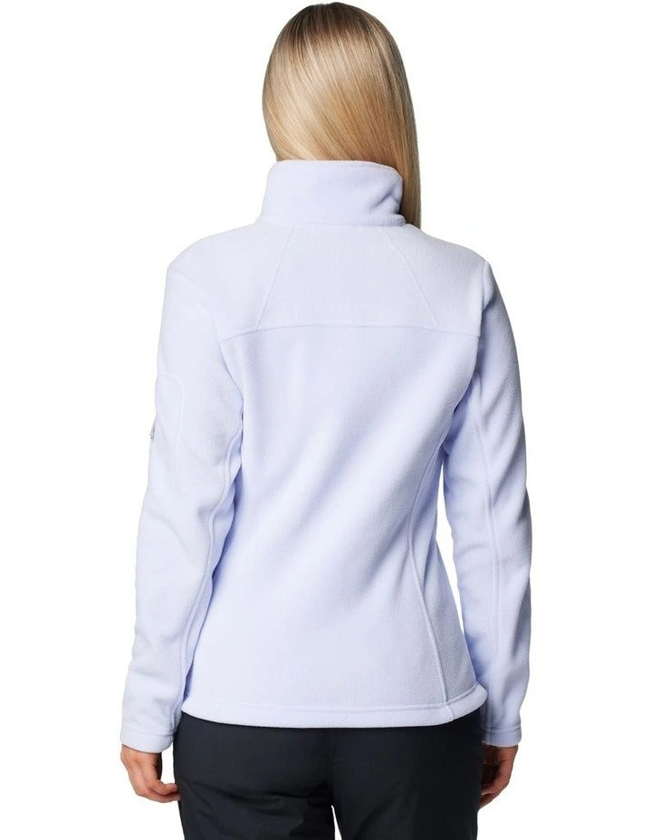 Columbia Fast Trek II Fleece Jacket in Blue with zippered hand pockets and cold-blocking collar