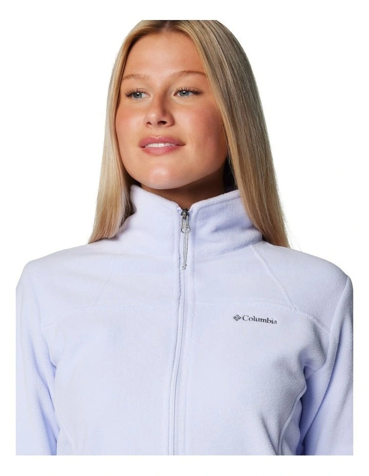 Columbia Fast Trek II Fleece Jacket in Blue with zippered hand pockets and cold-blocking collar