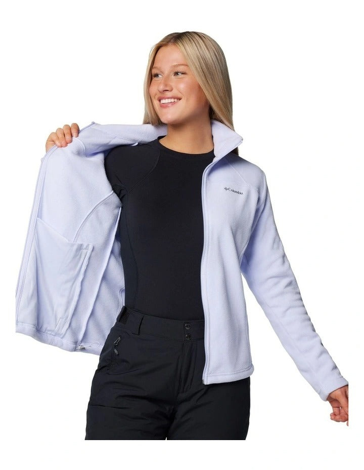 Columbia Fast Trek II Fleece Jacket in Blue with zippered hand pockets and cold-blocking collar