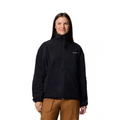 Columbia Sequoia Grove Full Zip Fleece in Black made with recycled polyester, zippered hand pockets, and high collar