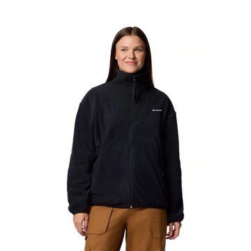 Columbia Sequoia Grove Full Zip Fleece in Black made with recycled polyester, zippered hand pockets, and high collar