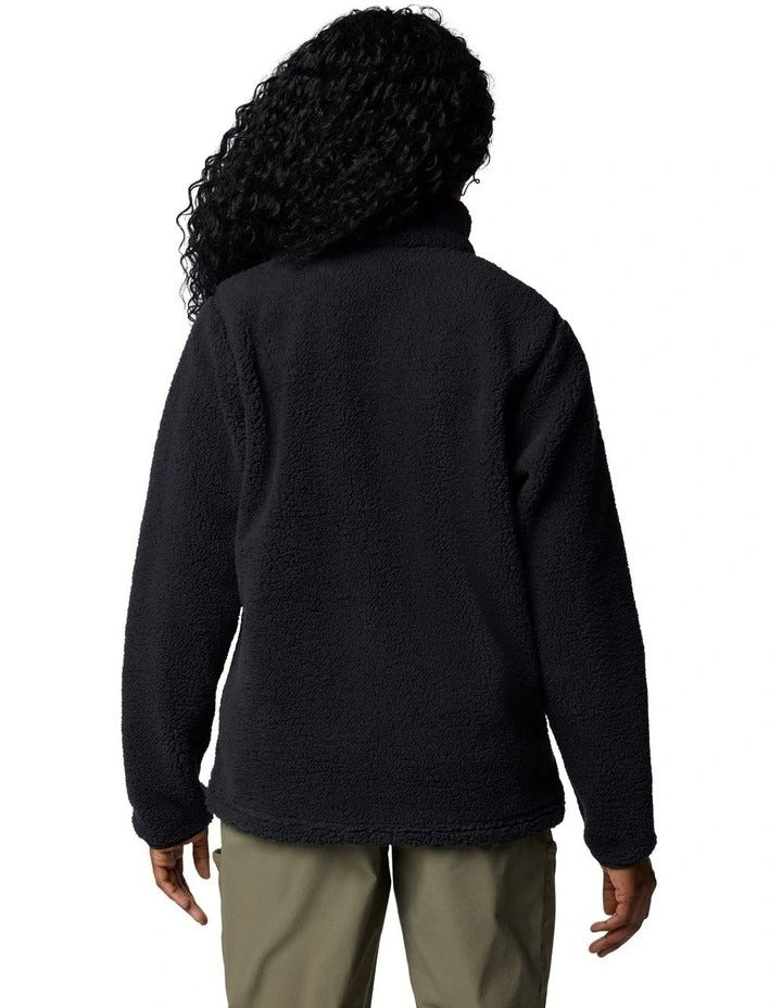 Columbia West Bend Full Zip II Fleece Jacket in Black with zippered hand pockets and adjustable hem
