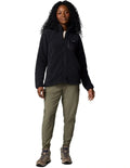 Columbia West Bend Full Zip II Fleece Jacket in Black with zippered hand pockets and adjustable hem