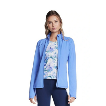 Skechers JA132 Peri Go Walk Jacket in Blue women’s front view