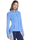 Skechers JA132 Peri Go Walk Jacket in Blue women’s front view