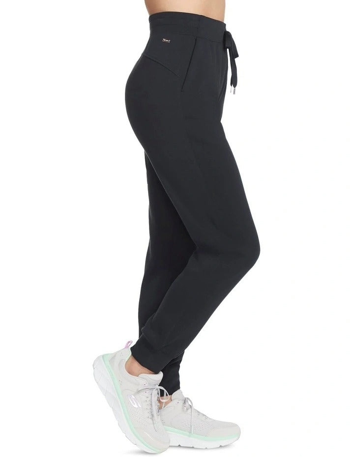 Skechers Skechluxe Elevate Jogger in Black PT149 BLK - Women's athletic jogger pants with premium comfort and sleek modern fit