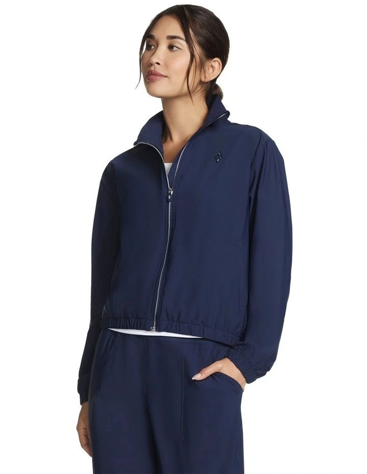 Skechers JA167 Journey Full Zip Jacket in Blue – Women’s athletic zip-up jacket with lightweight design, sleek fit, and versatile casual style
