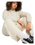 Puma Essentials No.1 Logo Straight Pants in cotton polyester blend with elastic waistband and embroidered logo