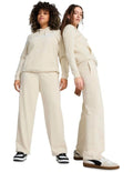 Puma Essentials No.1 Logo Straight Pants in cotton polyester blend with elastic waistband and embroidered logo