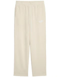 Puma Essentials No.1 Logo Straight Pants in cotton polyester blend with elastic waistband and embroidered logo