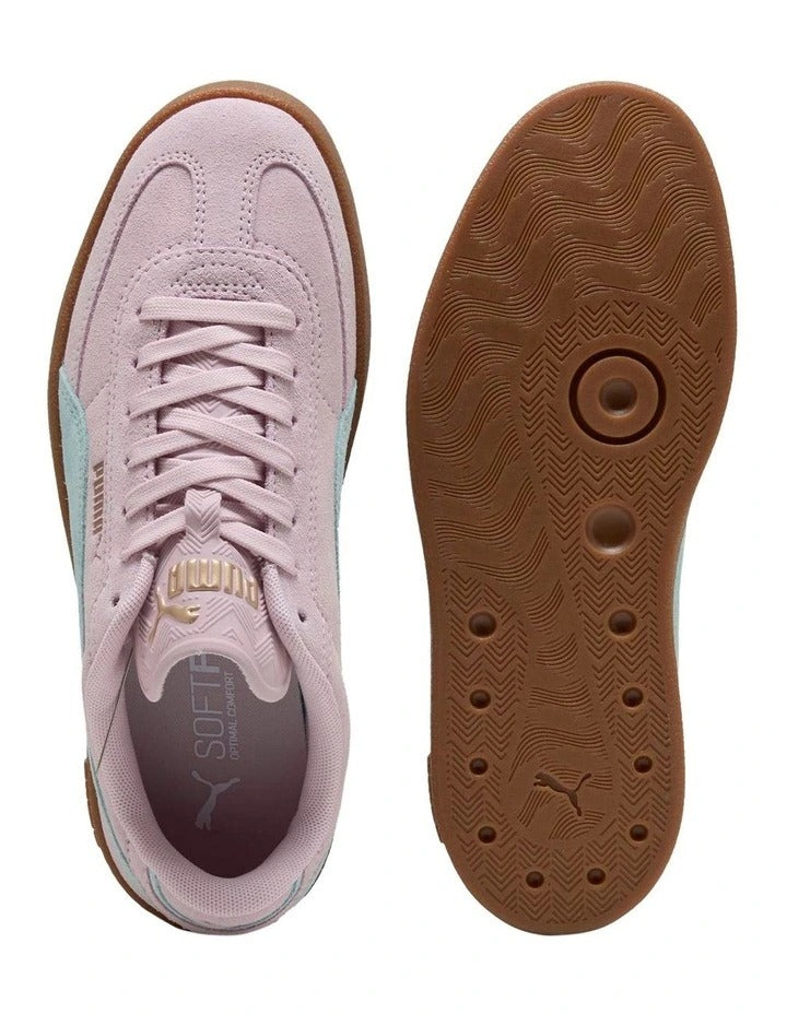 Puma Club II Era Suede Women’s Flat Sneakers in Premium Leather and Suede with Soft Foam+ Cushioning