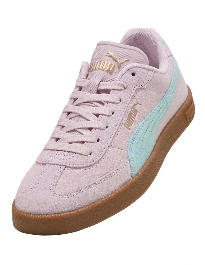 Puma Club II Era Suede Women’s Flat Sneakers in Premium Leather and Suede with Soft Foam+ Cushioning