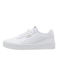 Puma Carina 3.0 women’s leather sneakers with flat heel, Softfoam cushioning, and tennis-inspired design