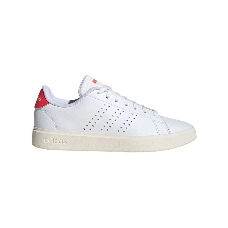Adidas Advantage 2.0 Shoes in White with synthetic textile upper, Cloudfoam midsole, and low heel design for comfort