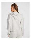 Rockwear Travel Hip Half Zip Hoodie in Grey, featuring a cozy hood and front pockets for a relaxed, stylish fit.