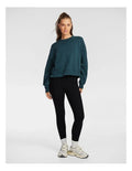 Rockwear Travel Hip Length Crew Sweater in Midnight Green, offering a cozy and relaxed fit for everyday comfort.