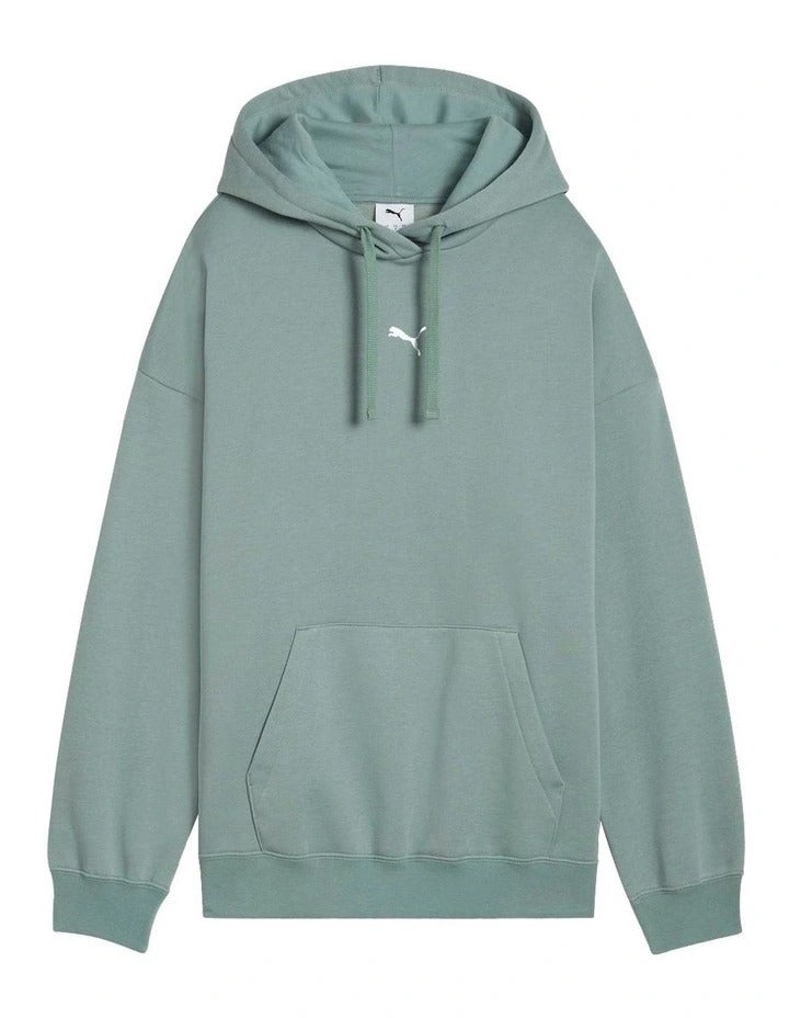 Puma ESS Oversized Hoodie in casual style with Cat Logo embroidery and adjustable hood