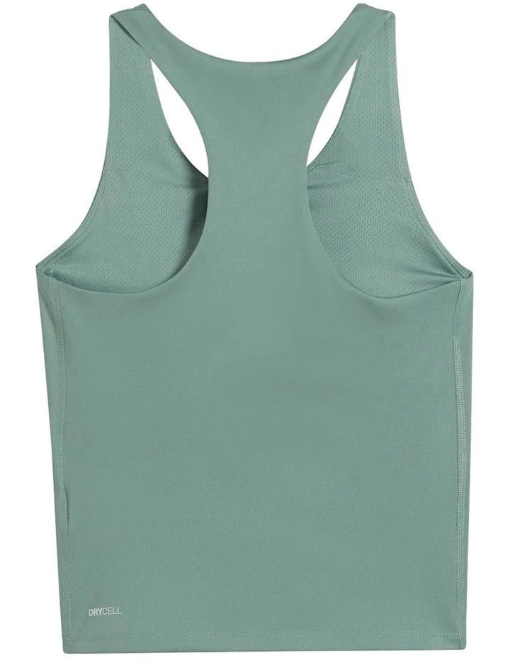 Green tank top with Puma logo on a white background