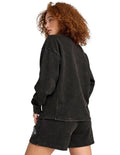 Puma Class Comfort Crew Jumper with vintage washed finish and graphic rubber print