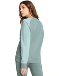 Puma Sport Relaxed Crew Jumper with cotton and recycled polyester blend, featuring No.1 logo rubber print, piping details, and ribbed neck and cuffs