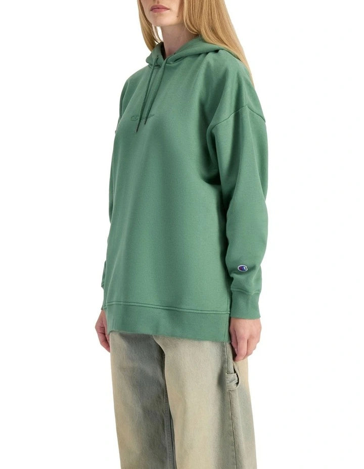 Oak green Champion tonal script logo hoodie