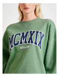 Champion oak green crew neck jumper with logo
