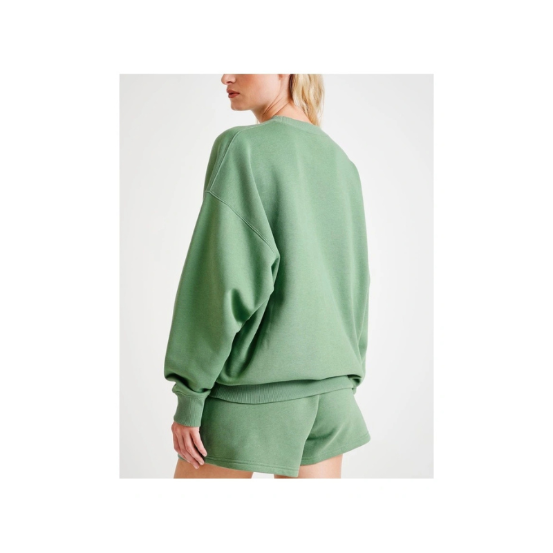 Champion oak green crew neck jumper with logo