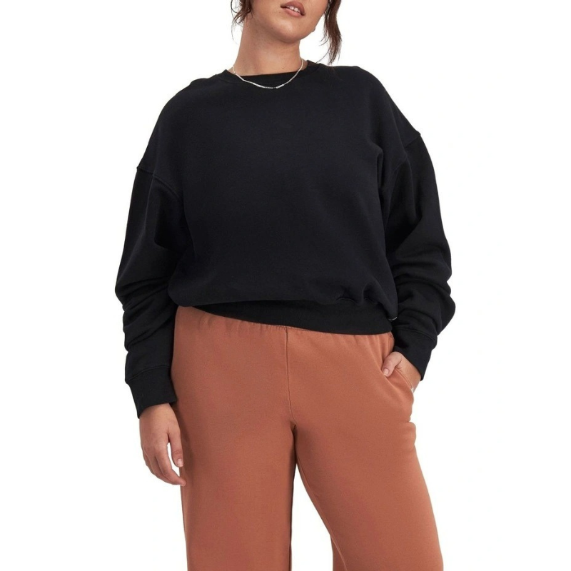 Sweats Cotton Fleece Pullover with crew neck, ribbed cuffs and waistband, made from soft cotton fleece for everyday comfort