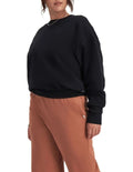 Sweats Cotton Fleece Pullover with crew neck, ribbed cuffs and waistband, made from soft cotton fleece for everyday comfort