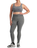 Move Rib Seamless Crop Bra with scoop neckline, removable cups, and ribbed stretch fabric for low impact support and comfort