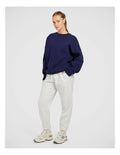 Rockwear Cosy Fleece Longline Crew in Blue, offering warmth and comfort for active women.