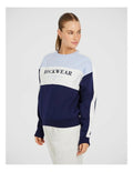 Rockwear Cosy Fleece Blocked Crew in Assorted, women’s colour-blocked fleece crew sweater, designed for comfort and warmth with a relaxed fit and full length.