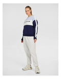 Rockwear Cosy Fleece Blocked Crew in Assorted, women’s colour-blocked fleece crew sweater, designed for comfort and warmth with a relaxed fit and full length.