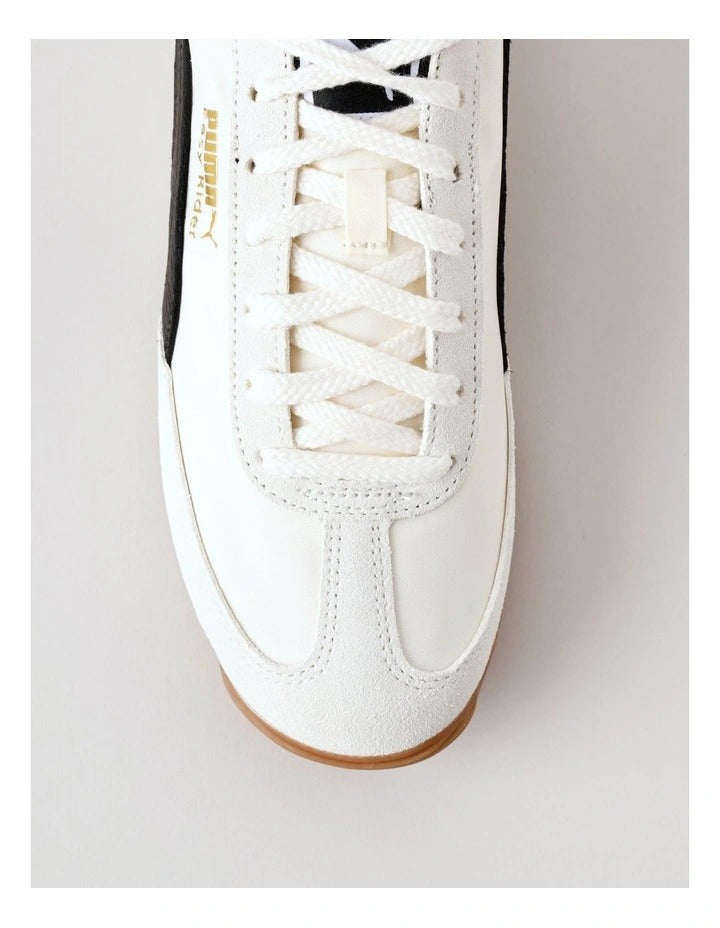 Puma Easy Rider Nylon Cool Women’s Shoes with low heel, vintage retro running sneaker in textile and leather design
