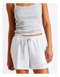 Chloe & Lola Pintuck Scuba Short in soft stretch modal fabric, featuring a drawcord and regular fit