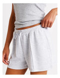 Chloe & Lola Pintuck Scuba Short in soft stretch modal fabric, featuring a drawcord and regular fit