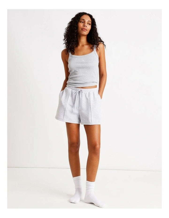 Chloe & Lola Loungewear Rib Square Tank in 100% Polyester, scoop neck, sleeveless, regular fit.