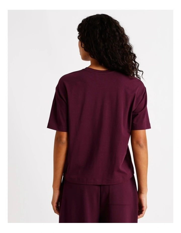 Chloe & Lola Boyfriend Lounge T-Shirt, oversized relaxed fit, 100% modal, round neck, exclusive to Myer