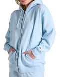 Athletic style Champion quarter zip sweater in blue
