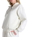PUMA Rochester Base Quarter Zip Sweater Cotton Polyester Elastane Funnel Neck Relaxed Fit