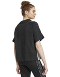 Adidas Stadium Stripes T-shirt in Black with 3-Stripes detail, loose fit, and soft cotton jersey fabric