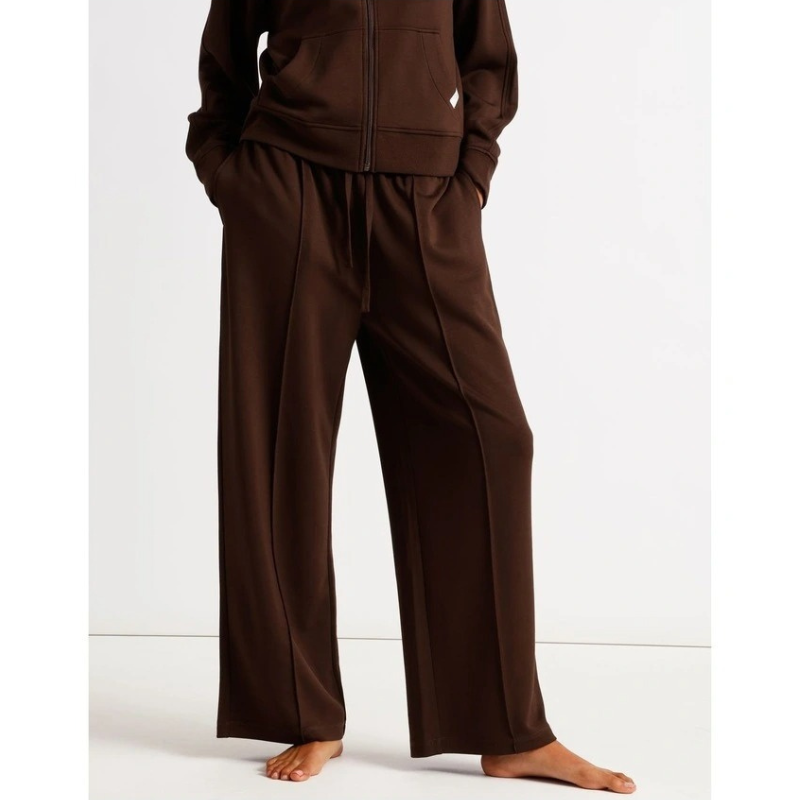 Chloe & Lola women’s loungewear pintuck scuba pants with relaxed fit – exclusive to Myer