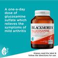 Blackmores Glucosamine Sulfate 1500 One-A-Day Vanilla Tablets 90 pack, designed to support joint health and mobility with a convenient daily dosage in a vanilla-flavored tablet form.