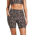 Rockwear multi-print bike shorts for women with high rise