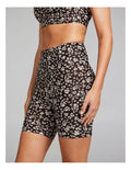 Rockwear multi-print bike shorts for women with high rise