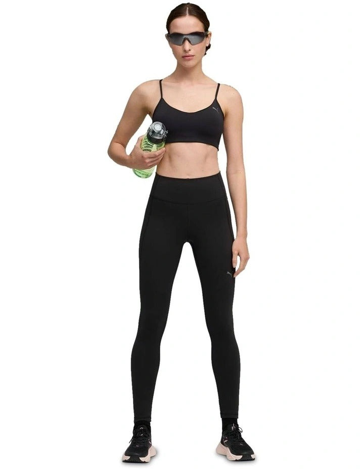 Puma Cloudspun High Waist Full Length Tight in recycled polyester blend, soft stretch workout leggings with high-rise fit and side pocket