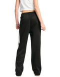 Puma T7 Always On Straight Pants with recycled polyester blend, side stripe panel inserts, zippered seam pockets, elastic waistband, and embroidered Cat Logo